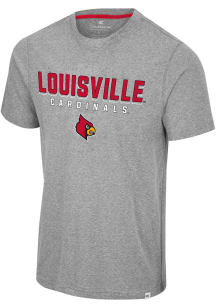 Colosseum Louisville Cardinals Grey Yeah, You Blend Short Sleeve Fashion T Shirt