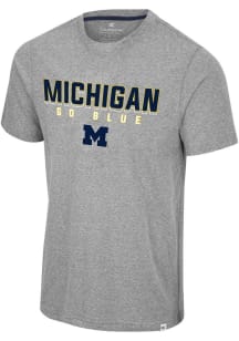 Colosseum Michigan Wolverines Grey Yeah, You Blend Short Sleeve Fashion T Shirt