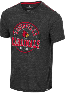 Colosseum Louisville Cardinals Charcoal Modicum of Gratitude Short Sleeve T Shirt