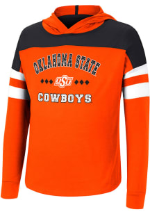 Colosseum Oklahoma State Cowboys Girls Orange Jolly Hooded Long Sleeve T-shirt