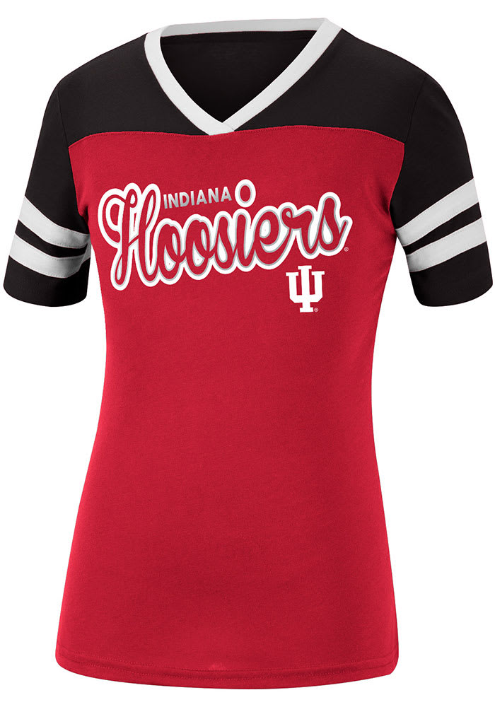 Colosseum Indiana Hoosiers Girls Cardinal Practically Perfect Short Sleeve Fashion T-Shirt