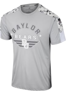 Colosseum Baylor Bears Grey Hatch Short Sleeve T Shirt