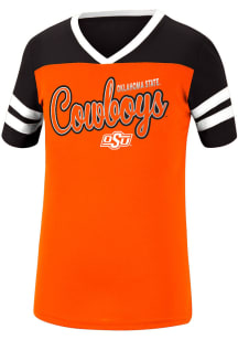 Colosseum Oklahoma State Cowboys Girls Orange Practically Perfect Short Sleeve Fashion T-Shirt