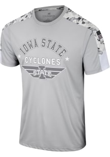Colosseum Iowa State Cyclones Grey Hatch Short Sleeve T Shirt