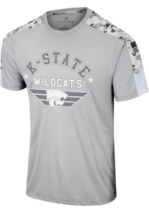 Colosseum K-State Wildcats Grey Hatch Short Sleeve T Shirt
