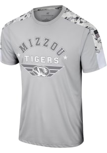 Colosseum Missouri Tigers Grey Hatch Short Sleeve T Shirt