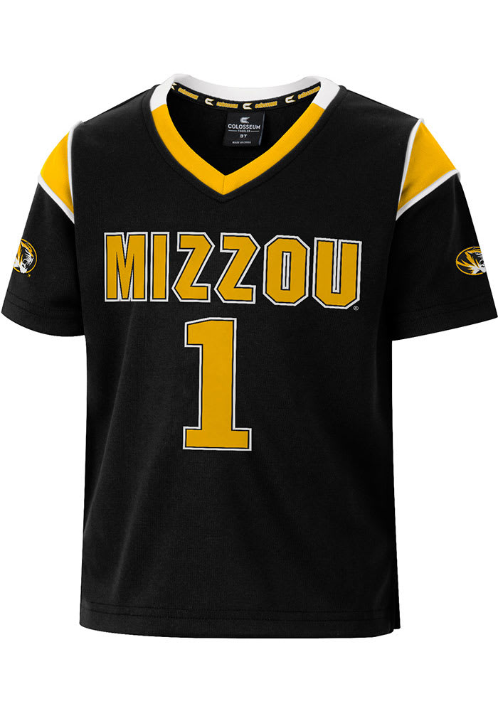 Colosseum Missouri Tigers Toddler Black Let Things Happen Football Jersey