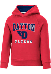 Colosseum Dayton Flyers Toddler Red Chimney Long Sleeve Hooded Sweatshirt