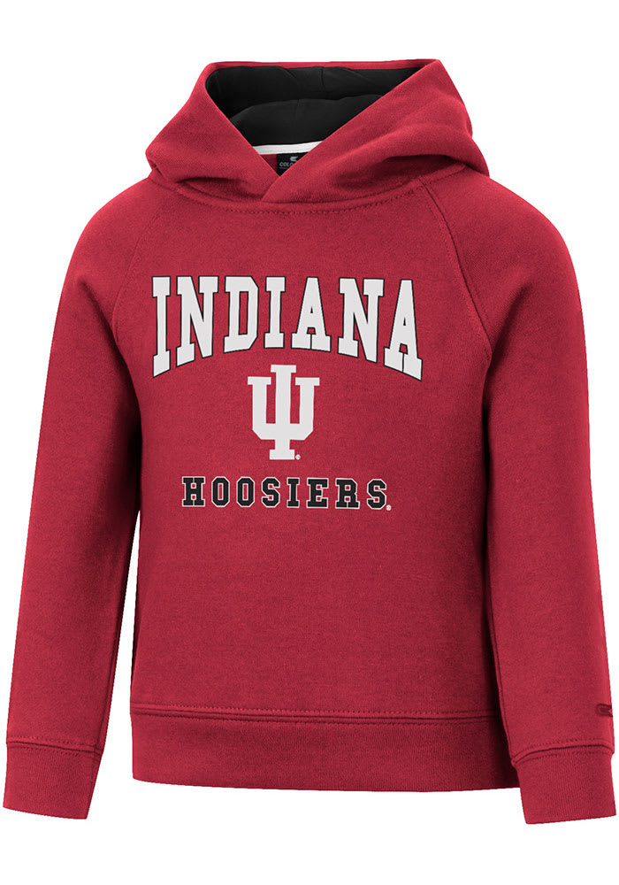 Colosseum Indiana Hoosiers Toddler Cardinal Chimney Long Sleeve Hooded Sweatshirt