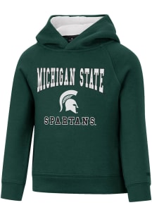 Toddler Michigan State Spartans Green Colosseum Chimney Long Sleeve Hooded Sweatshirt