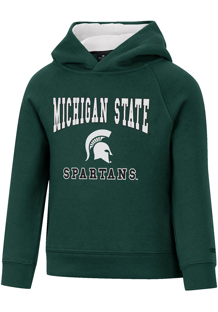 Colosseum Michigan State Spartans Toddler Green Chimney Long Sleeve Hooded Sweatshirt