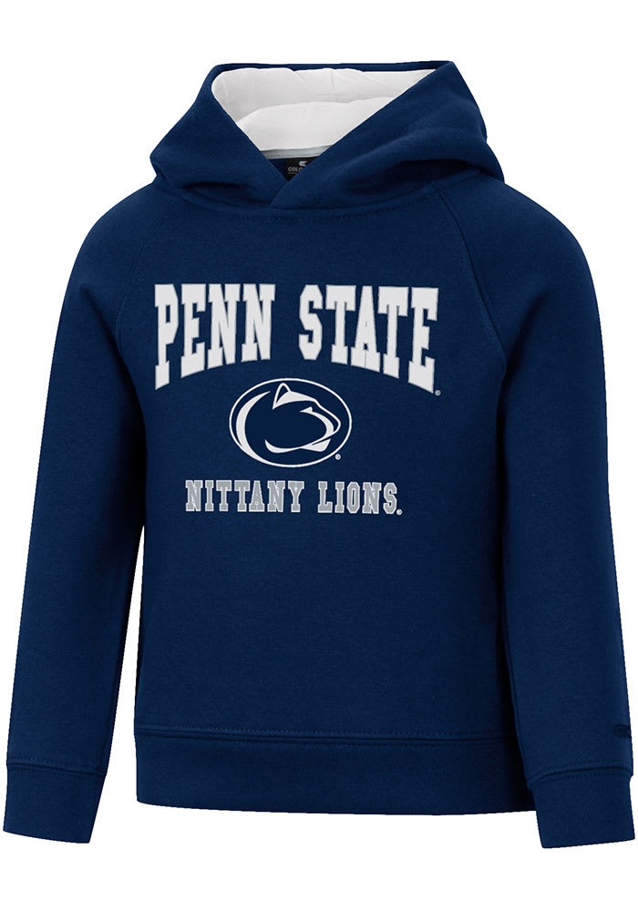 Colosseum Penn State Nittany Lions Toddler Navy Blue Chimney Long Sleeve Hooded Sweatshirt