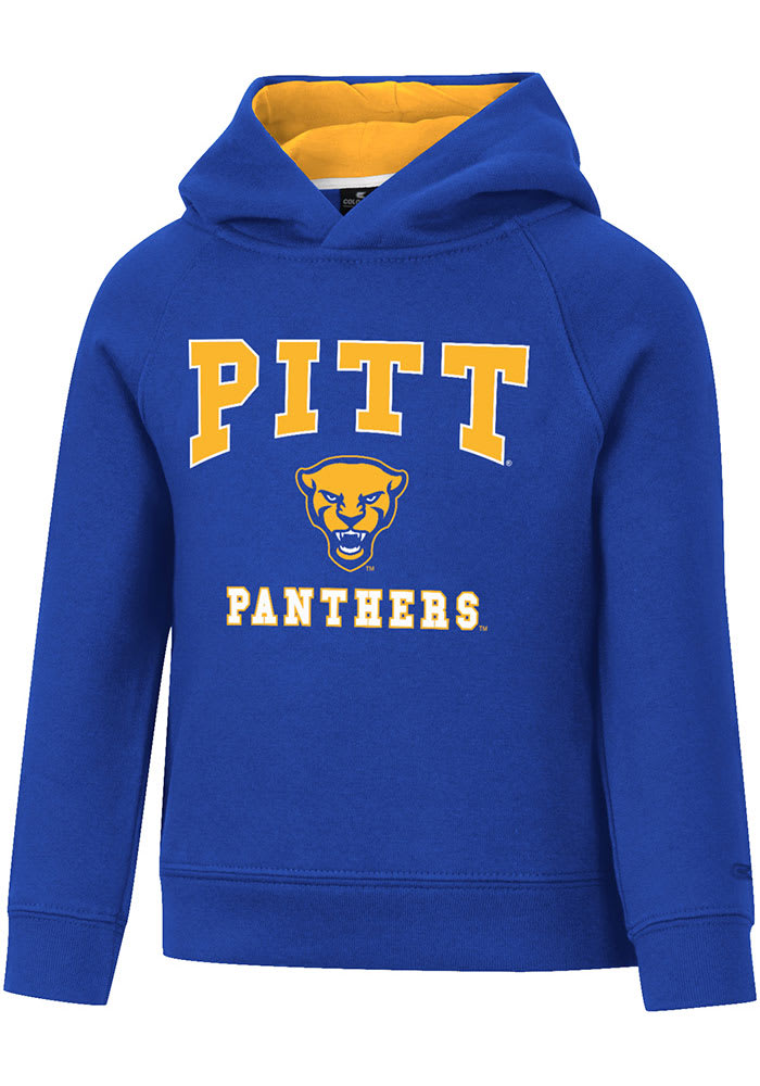 Colosseum Pitt Panthers Toddler Blue Chimney Long Sleeve Hooded Sweatshirt