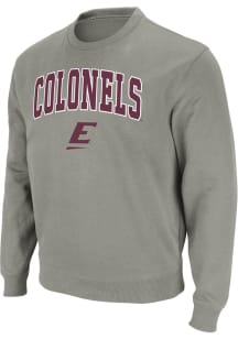 Colosseum Eastern Kentucky Colonels Mens Grey STADIUM Long Sleeve Crew Sweatshirt