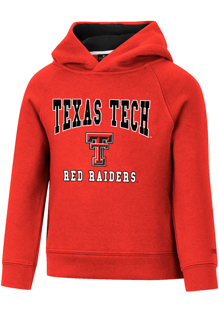 Colosseum Texas Tech Red Raiders Toddler Red Chimney Long Sleeve Hooded Sweatshirt