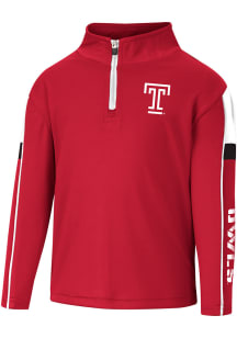 Colosseum Temple Owls Toddler Red Screever Long Sleeve 1/4 Zip