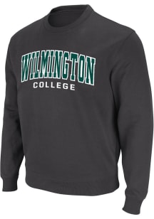 Colosseum Wilmington College Quakers Mens Black STADIUM Long Sleeve Crew Sweatshirt