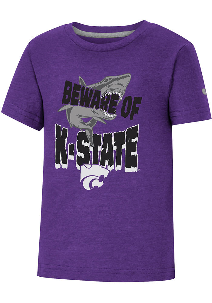 Colosseum K-State Wildcats Toddler Purple Shark Short Sleeve T-Shirt