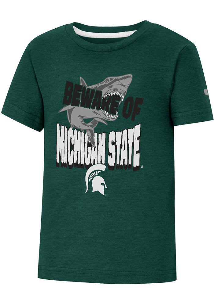 Colosseum Michigan State Spartans Toddler Green Shark Short Sleeve T-Shirt