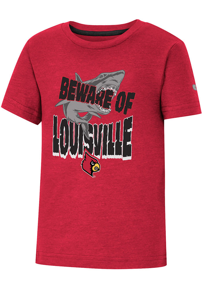 Colosseum Louisville Cardinals Toddler Red Shark Short Sleeve T-Shirt