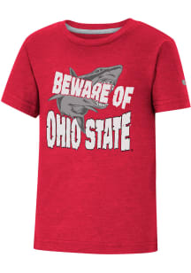 Colosseum Ohio State Buckeyes Toddler Red Shark Short Sleeve T-Shirt