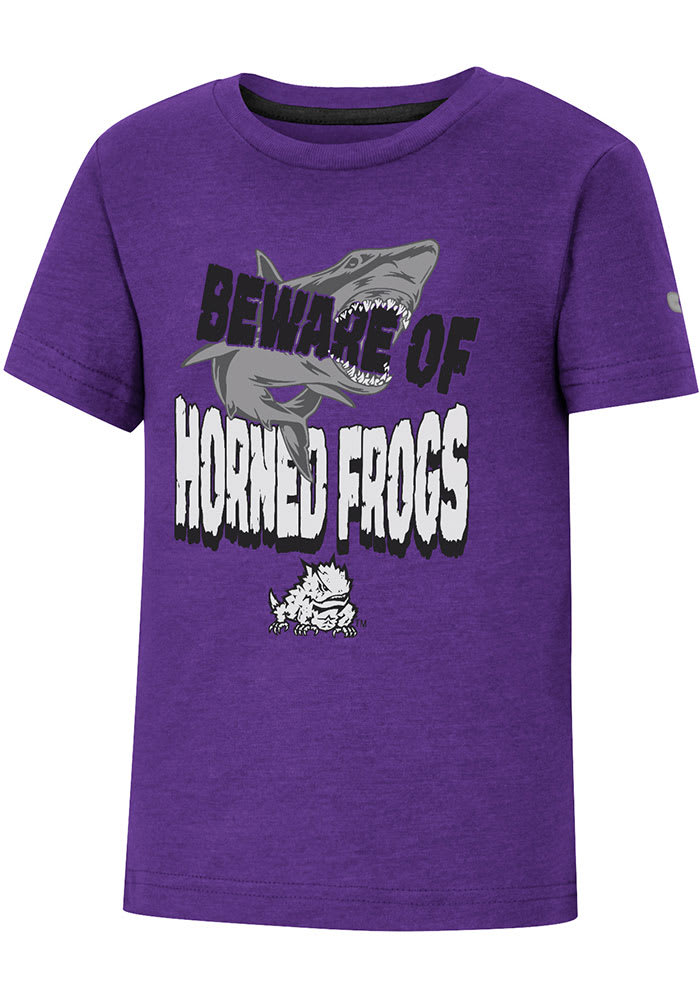 Colosseum TCU Horned Frogs Toddler Purple Shark Short Sleeve T-Shirt
