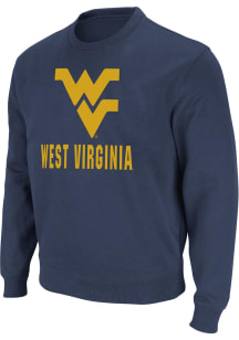 Colosseum West Virginia Mountaineers Mens Navy Blue WEST VIRGINIA Long Sleeve Crew Sweatshirt