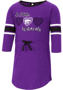 Colosseum K-State Wildcats Toddler Girls Purple Poppins Short Sleeve Dresses