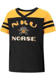 Colosseum Northern Kentucky Norse Toddler Girls Black Piecrust Promise Short Sleeve T-Shirt