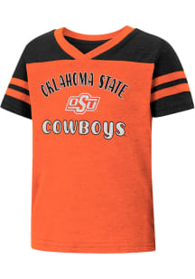Colosseum Oklahoma State Cowboys Toddler Girls Orange Piecrust Promise Short Sleeve T-Shirt