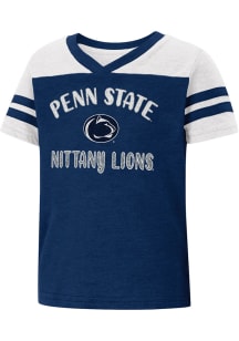 Toddler Girls Penn State Nittany Lions Navy Blue Colosseum Piecrust Promise Short Sleeve T-Shirt