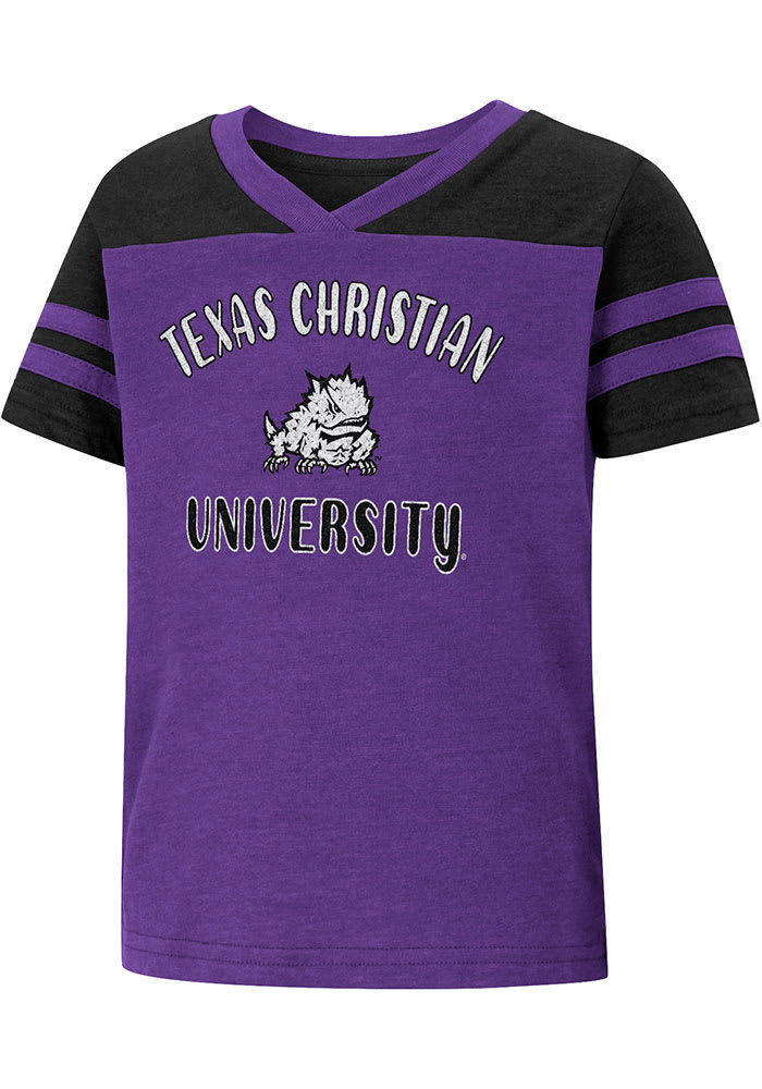 Colosseum TCU Horned Frogs Toddler Girls Purple Piecrust Promise Short Sleeve T-Shirt