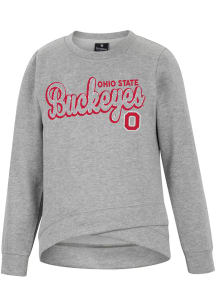 Colosseum Ohio State Buckeyes Girls Grey Whohoopers Long Sleeve Sweatshirt
