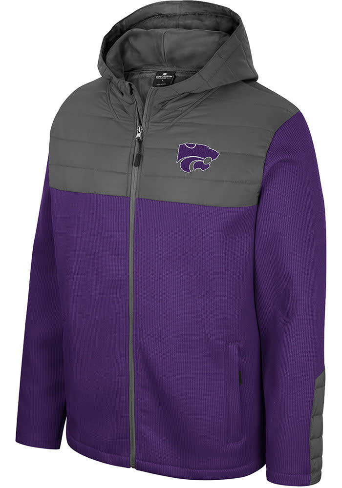 Colosseum K-State Wildcats Mens Purple Storm Was Coming Medium Weight Jacket