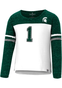 Colosseum Michigan State Spartans Toddler Girls Green Mary Long Sleeve T Shirt