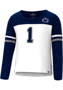 Colosseum Penn State Nittany Lions Toddler Girls Navy Blue Mary Long Sleeve T Shirt