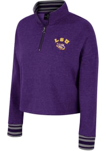Colosseum LSU Tigers Womens Purple Lovely 1/4 Zip Pullover