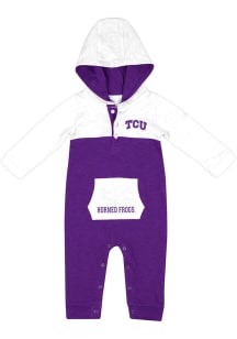 Colosseum TCU Horned Frogs Baby Purple Nursery Long Sleeve One Piece