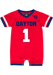 Colosseum Dayton Flyers Baby Red Magical Jersey Short Sleeve One Piece
