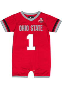 Colosseum Ohio State Buckeyes Baby Red Magical Jersey Short Sleeve One Piece