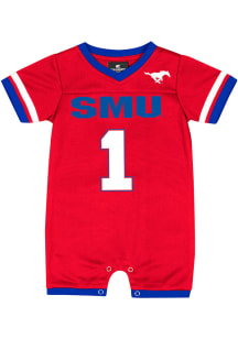 Colosseum SMU Mustangs Baby Red Magical Jersey Short Sleeve One Piece