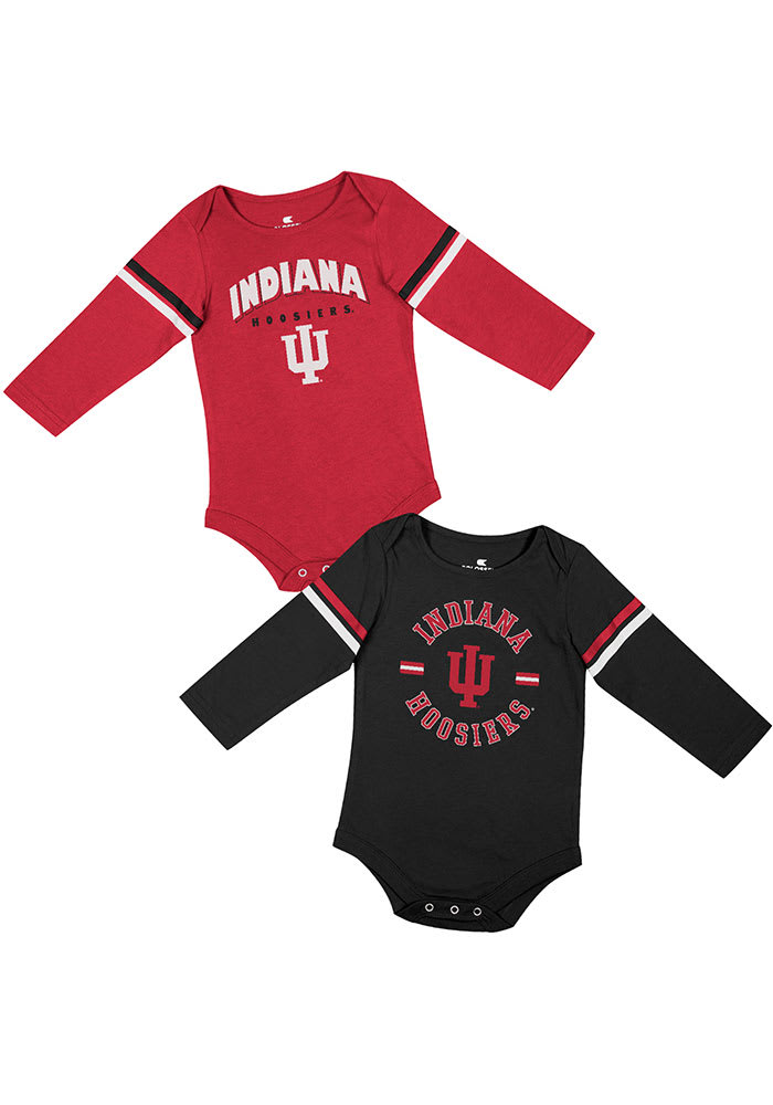 Colosseum Indiana Hoosiers Baby Cardinal Ad 2PK LS One Piece