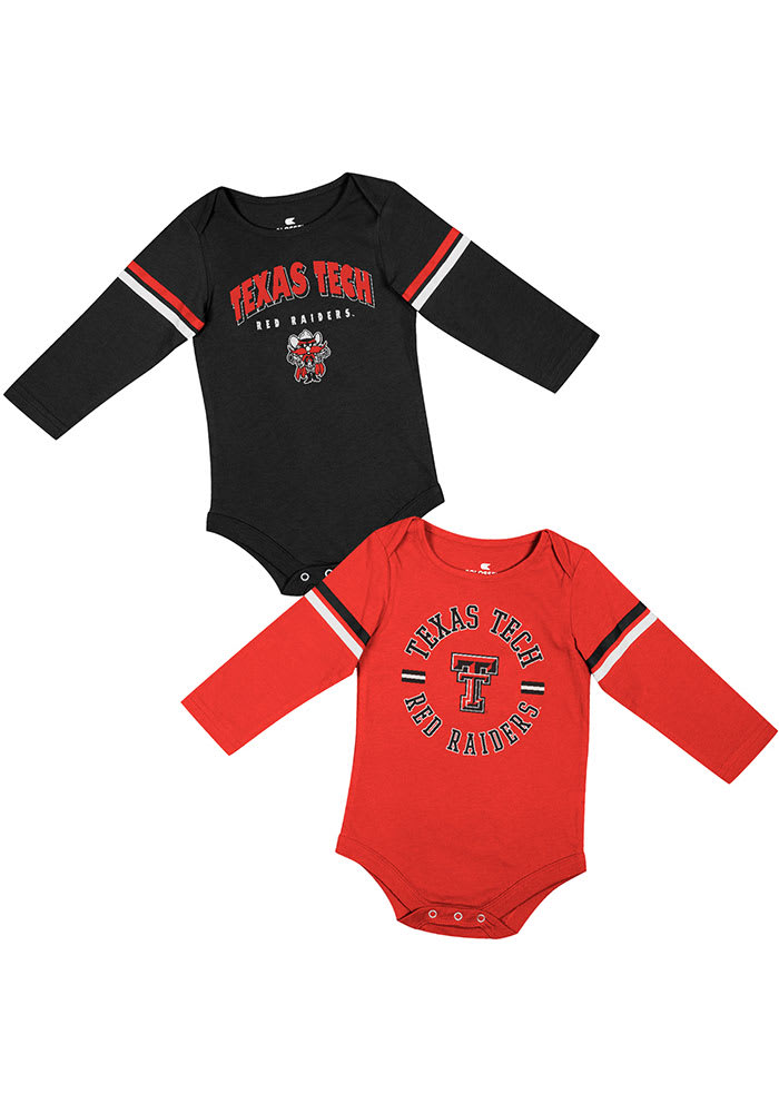 Colosseum Texas Tech Red Raiders Baby Red Ad 2PK LS One Piece
