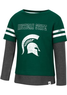 Colosseum Michigan State Spartans Toddler Green Gardookas Long Sleeve T-Shirt