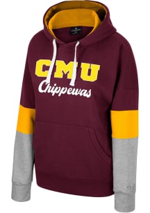 Colosseum Central Michigan Chippewas Womens Maroon Hart Hooded Sweatshirt