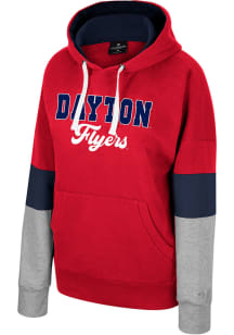 Colosseum Dayton Flyers Womens Red Hart Hooded Sweatshirt