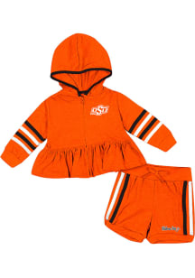 Colosseum Oklahoma State Cowboys Infant Girls Orange Spoonful Set Top and Bottom