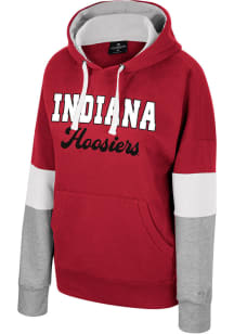 Colosseum Indiana Hoosiers Womens Cardinal Hart Hooded Sweatshirt