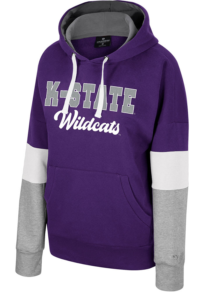Colosseum K-State Wildcats Womens Purple Hart Hooded Sweatshirt
