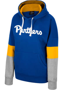 Colosseum Pitt Panthers Womens Blue Hart Hooded Sweatshirt
